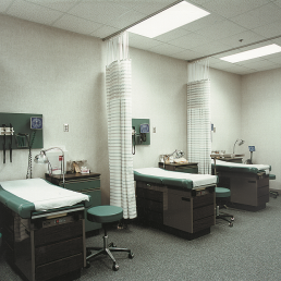 University of Toledo Collier Nursing Building Patient Rooms